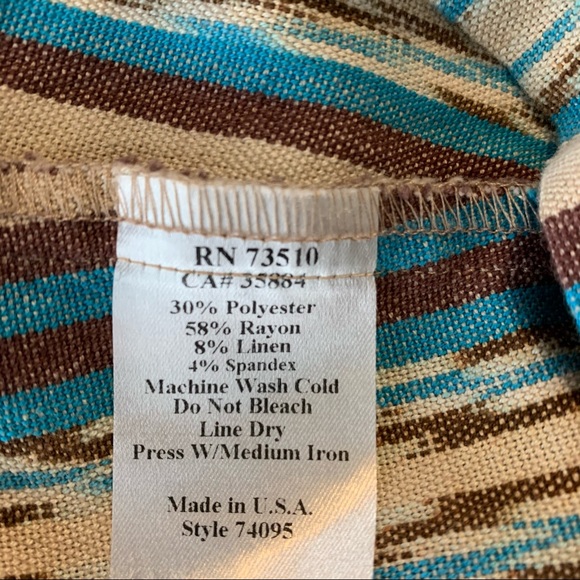 Uncle Frank Striped Flared Fringe Sleeve Dress XS - Picture 10 of 10